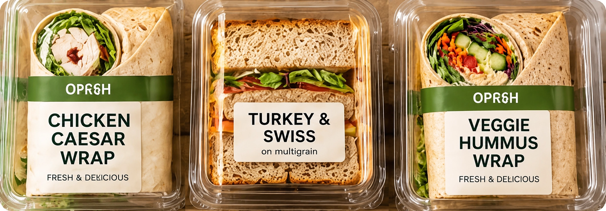 Fresh sandwiches and wraps